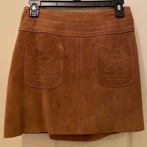 Free People Suede Mini Skirt